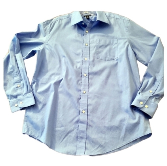 George Men's Button Down Blue Shirt 15-15 1/2 34-35 - Picture 1 of 6